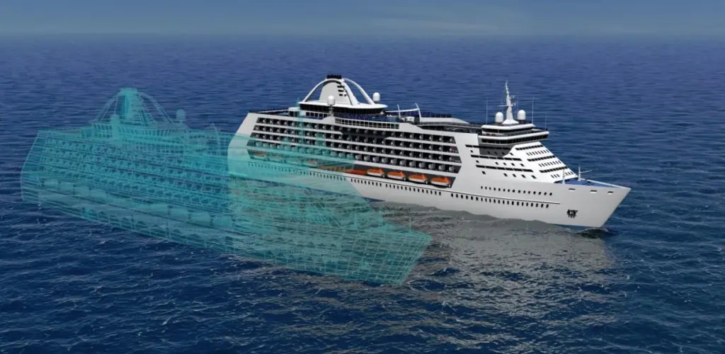 A digital twin is a digital copy of a real ship