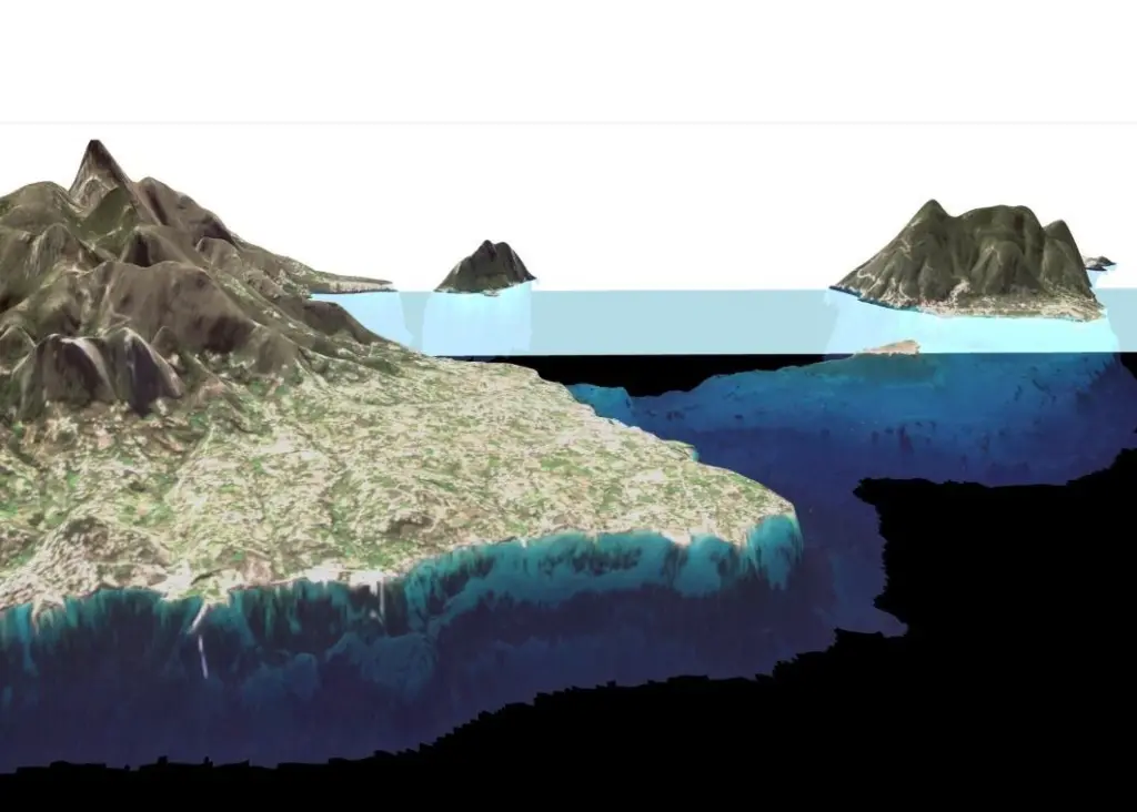 Shallow water bathymetric and topographic grid for Greek islands, Aegean Sea (courtesy of EOMAP)