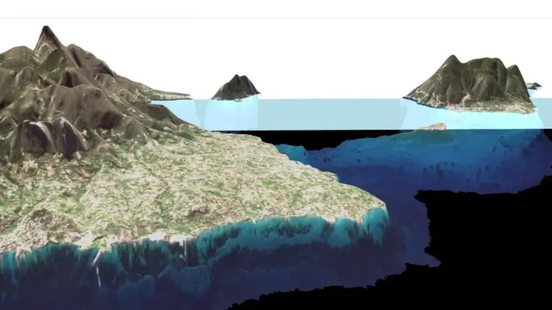 Shallow water bathymetric and topographic grid for Greek islands, Aegean Sea (courtesy of EOMAP)