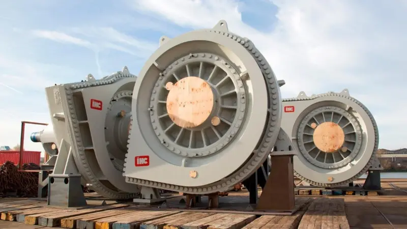 The double-walled dredge pumps have been designed to deliver a total installed power of 7,000kWs per pump