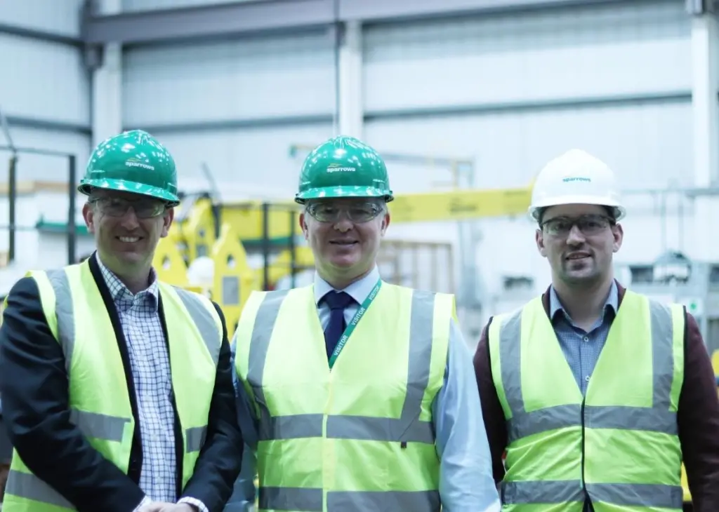 From left: Matt Corbin, Colin Clark MP, Brendan Forbes