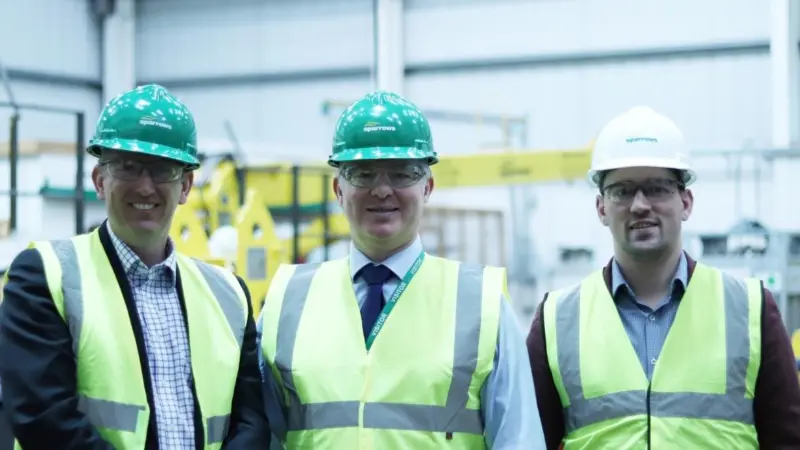 From left: Matt Corbin, Colin Clark MP, Brendan Forbes