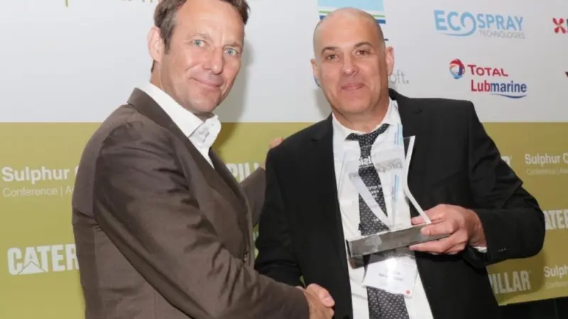 “The award raise awareness of the importance of protecting ship systems from a cyber-attack,” said Naval Dome CEO Itai Sela, pictured right