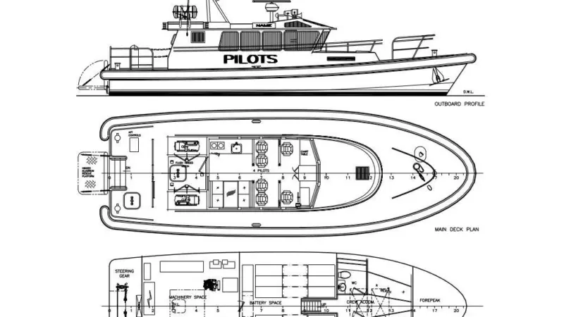 General arrangement drawings of the RAlly 1600-E