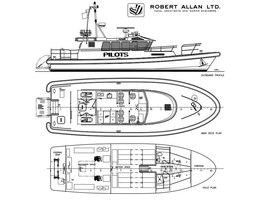 General arrangement drawings of the RAlly 1600-E