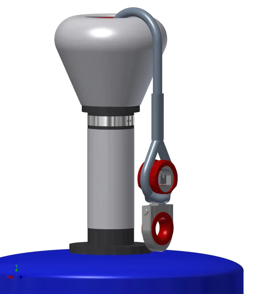 The swivel feature has been designed to easy to inspect and service because it’s inserted into the mooring line