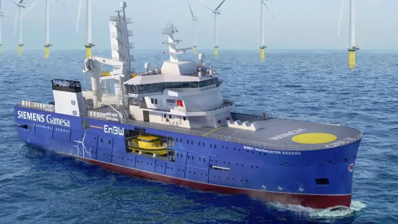 Once delivered, in mid 2019, the SOV will have a base port of Emden, Germany