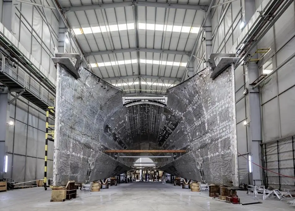 Damen FCS 2710 during early build stages