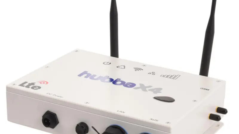 The Hubba X4 Global is a multiband, multi-protocol, dual SIM, LTE data router designed for the maritime sector
