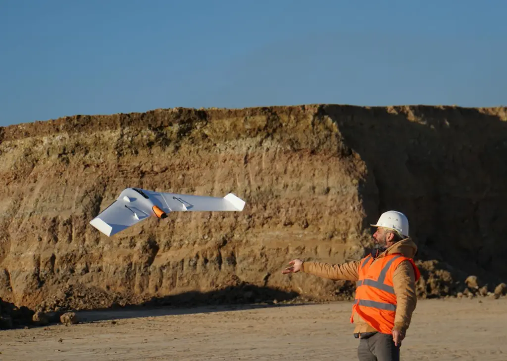 Septentrio has been selected to equip Delair’s UX11 lightweight fixed-wing mapping drone