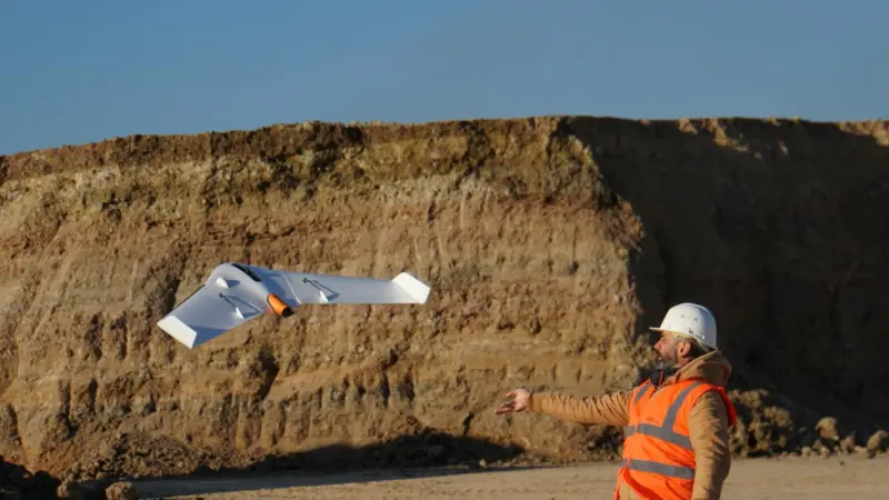 Septentrio has been selected to equip Delair’s UX11 lightweight fixed-wing mapping drone