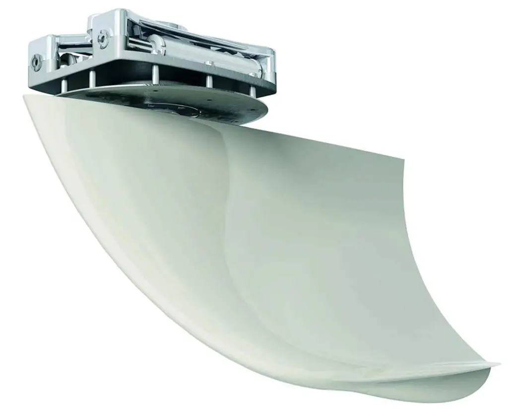 Sleipner’s curved Vector Fin stabilisers  eliminate many of the downsides associated with older fin based systems