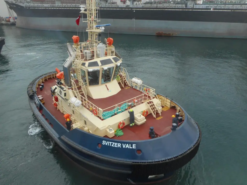 'Svitzer Vale' pictured at the Sanmar yard in Turkey (Svitzer)
