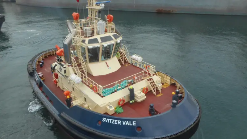 'Svitzer Vale' pictured at the Sanmar yard in Turkey (Svitzer)