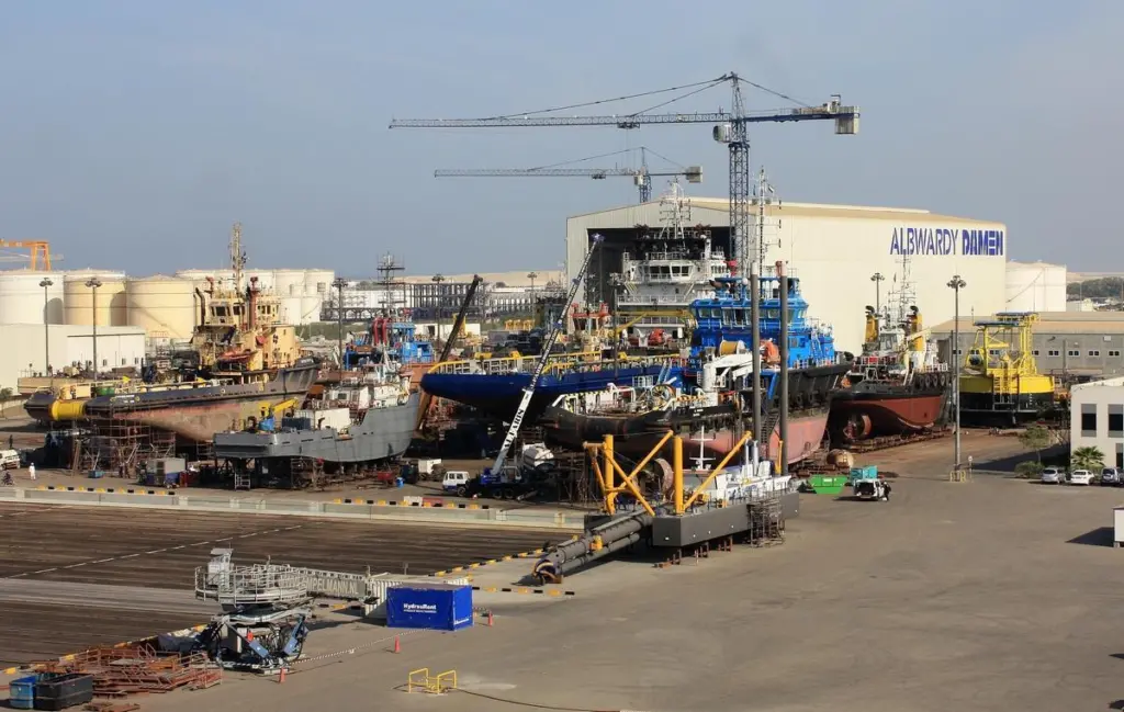 Albwardy Damen's shipyard includes a 5,200t ship lift (Albwardy Damen)