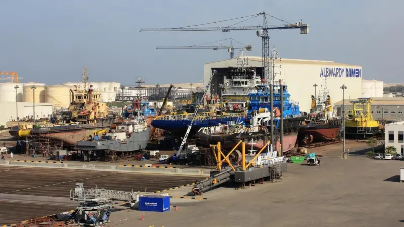 Albwardy Damen's shipyard includes a 5,200t ship lift (Albwardy Damen)