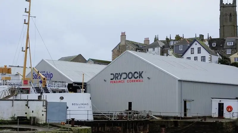 Penzance Dry Dock claims to be Europe’s oldest dry dock and a part of the Isles of Scilly Steamship Group