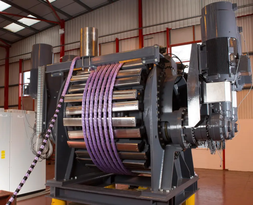 Parkburn’s 75t  fibre winch - 150t version launched in May 2018.  Photo: Parkburn