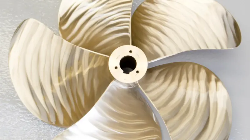 The designs were tested in a virtual world using over 20 million data points to replicate real world conditions and to understand the flow of water around the propeller