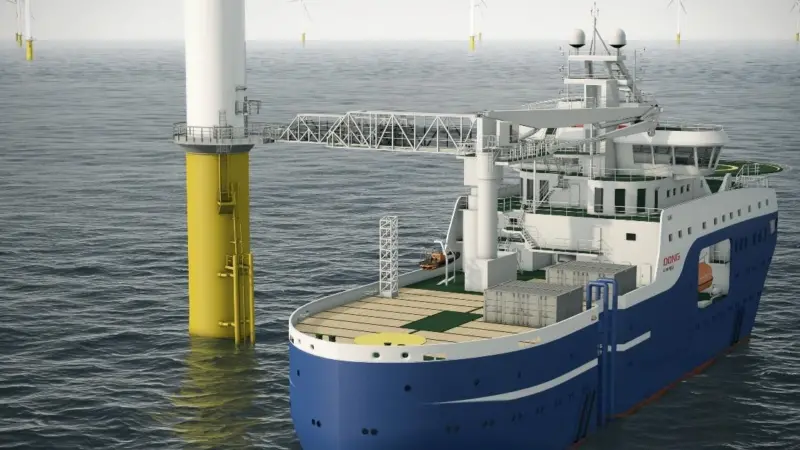 SOV on contract with Ørsted AS (former DONG energy). (Image: Salt Ship Design)