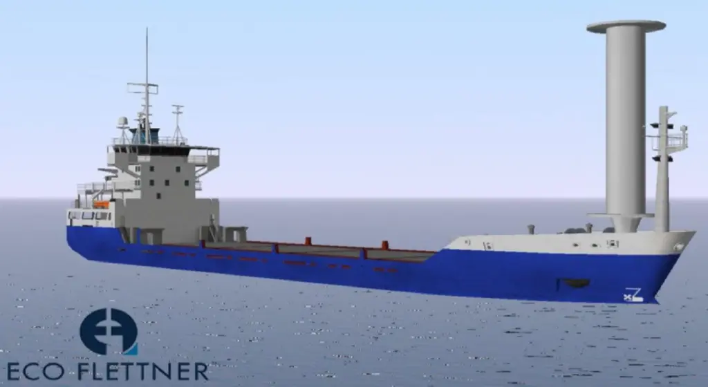 'Fehn Pollux' will be fitted with a 18x3m Flettner Rotor