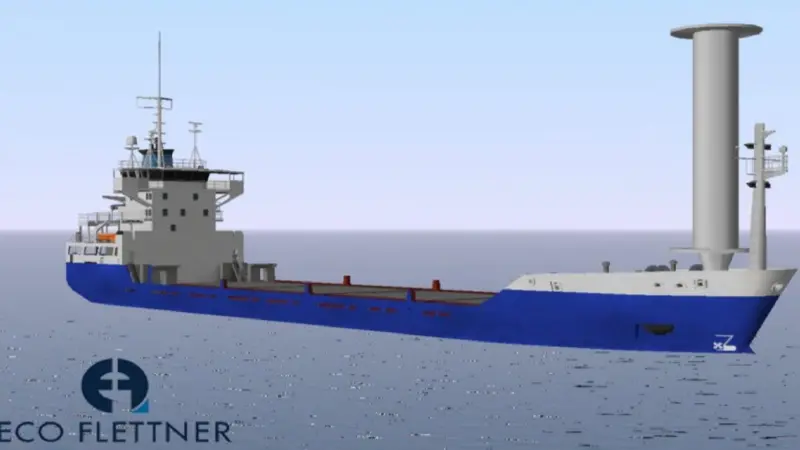 'Fehn Pollux' will be fitted with a 18x3m Flettner Rotor