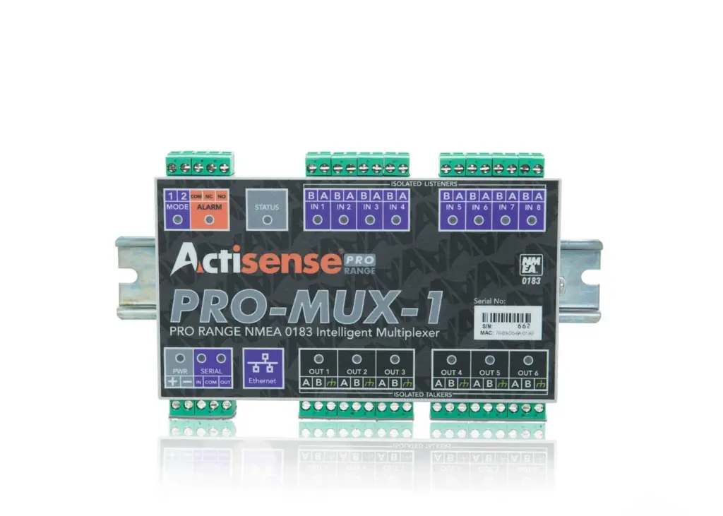 Actisense’s PRO-MUX-1 is a Professional Multiplexer designed to provide isolation on all inputs and outputs