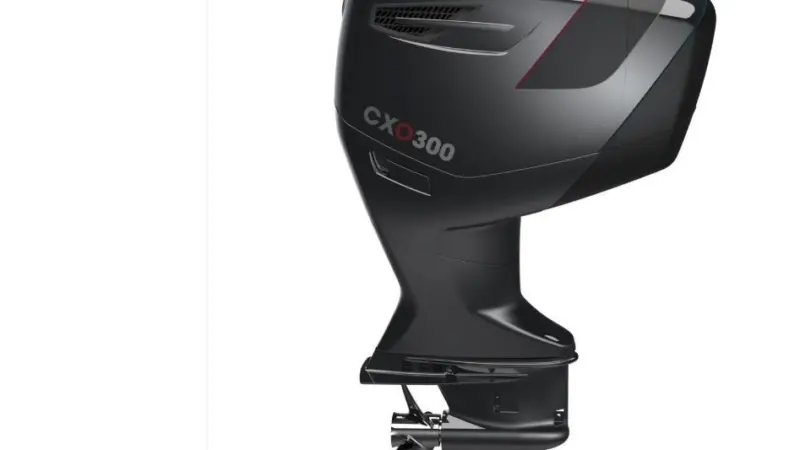 This new V-8 diesel outboard is rated at 300hp for light commercial use
