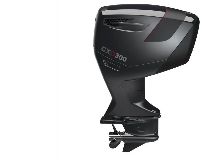 This new V-8 diesel outboard is rated at 300hp for light commercial use