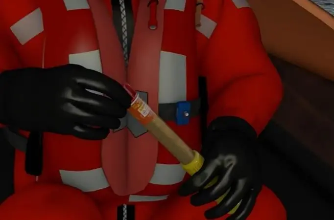Part of an instructional WesCom animation for one of its Pains Wessex handheld flares