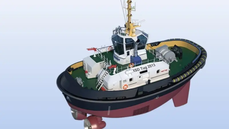 The event included a visit to a Damen Reversed Stern Drive Tug 2513