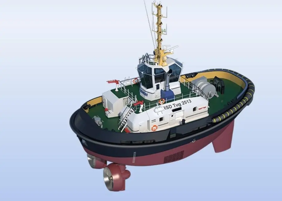 The event included a visit to a Damen Reversed Stern Drive Tug 2513