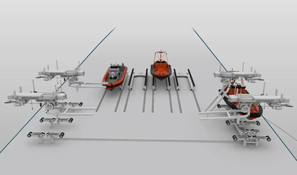 The MissionEase system can be configured to take both containers and daughter craft up to 42 tonnes