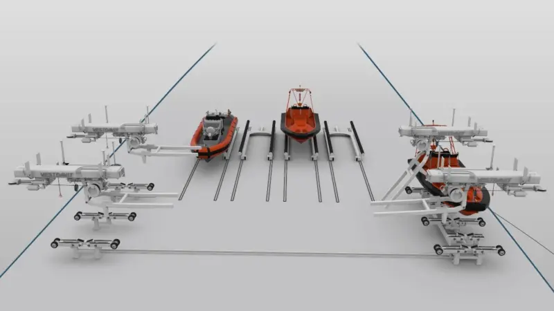 The MissionEase system can be configured to take both containers and daughter craft up to 42 tonnes