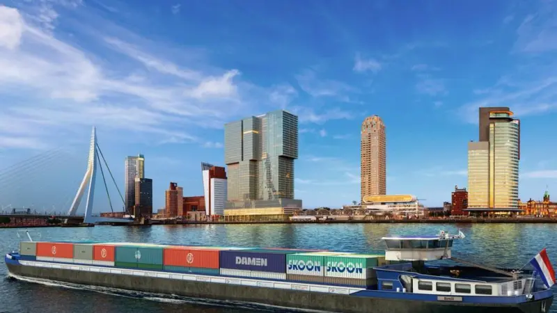 Skoonboxes are planned for trial aboard a diesel-electric inland vessel later this year Photo: Damen