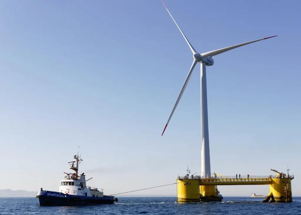 A prototype WindFloat was built and installed at the site off Portugal in 2011