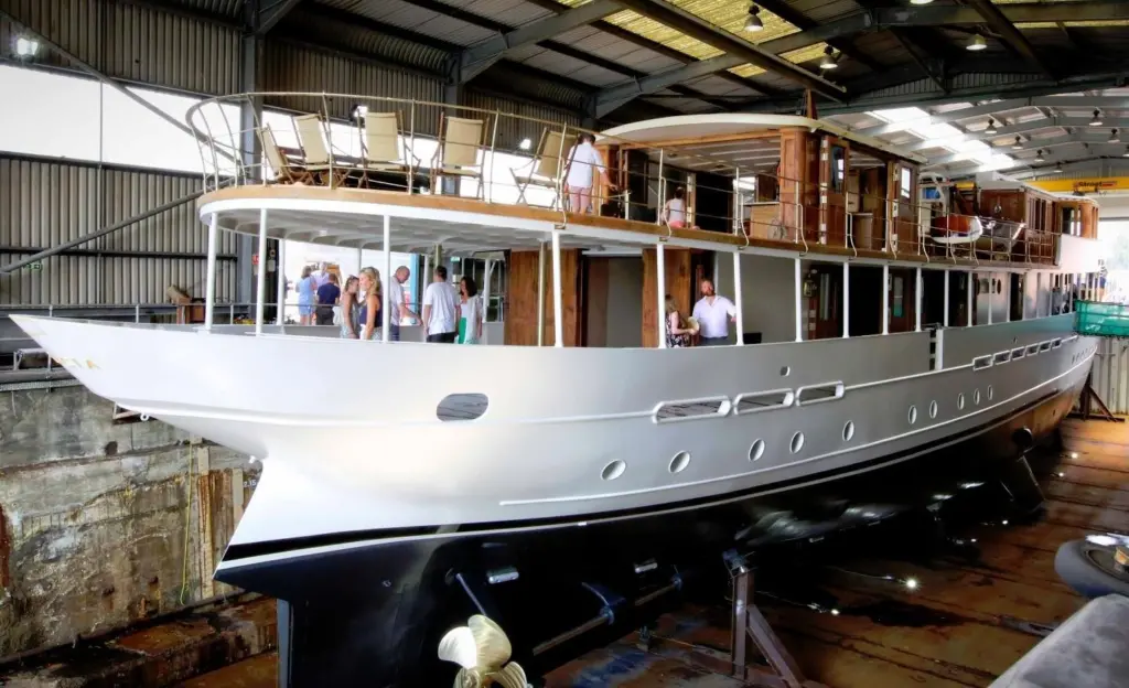 'MY Alicia' in the 60m drydock prior to her recent launch