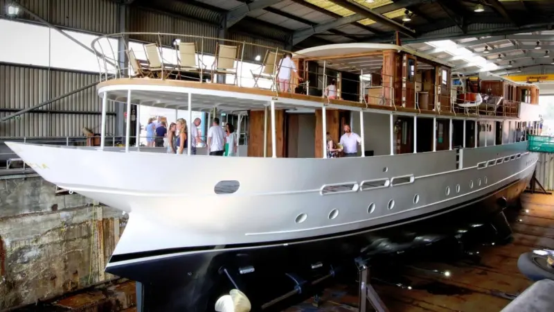 'MY Alicia' in the 60m drydock prior to her recent launch