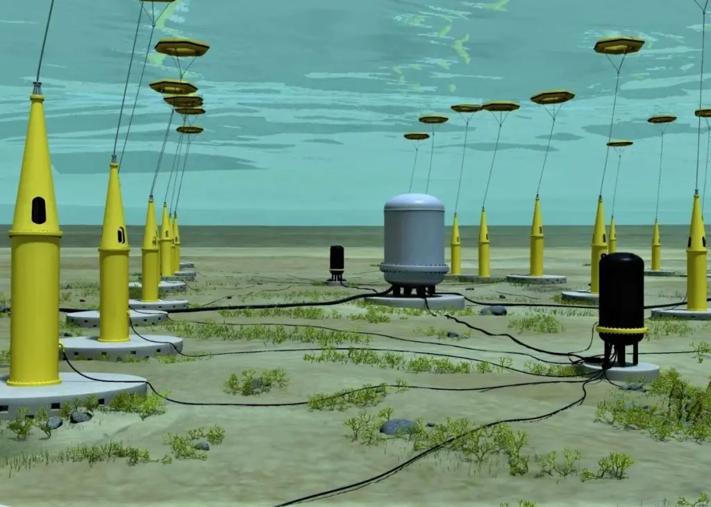 Undersea view of a potential Seabased array