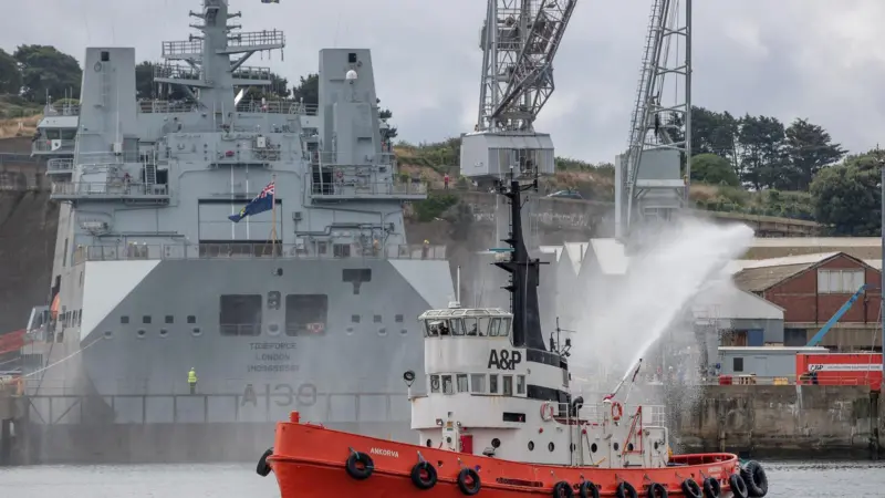 The 39,000 tonne vessel 'RFA Tideforce' will undergo a four month programme of works before entering service in 2019 Photo: Charlotte Graham