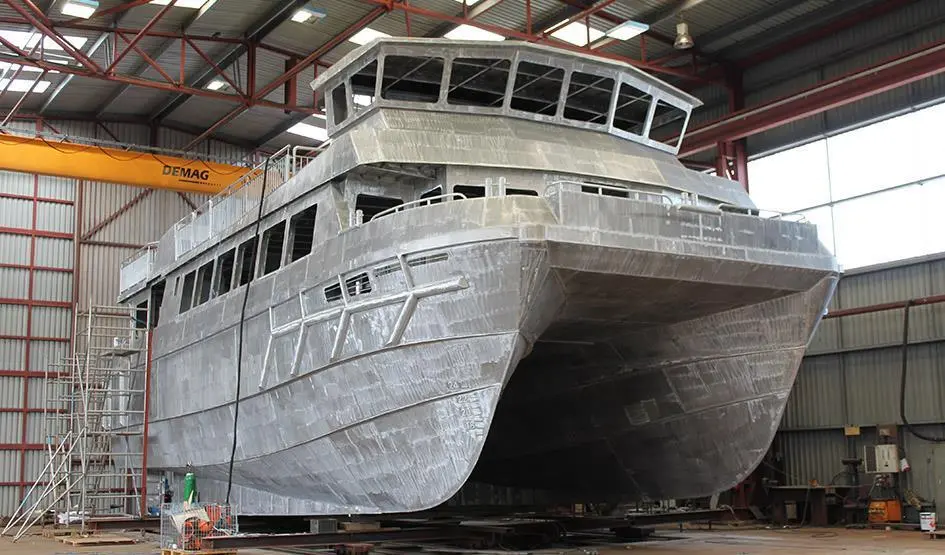 'Manor Venture' under build. Photo: Manor Marine