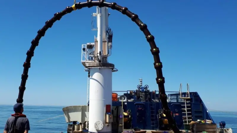 The FMGC cast iron shells are being put to the test at the Centrales Nantes SEM-REV offshore test site Photo: Centrales Nantes