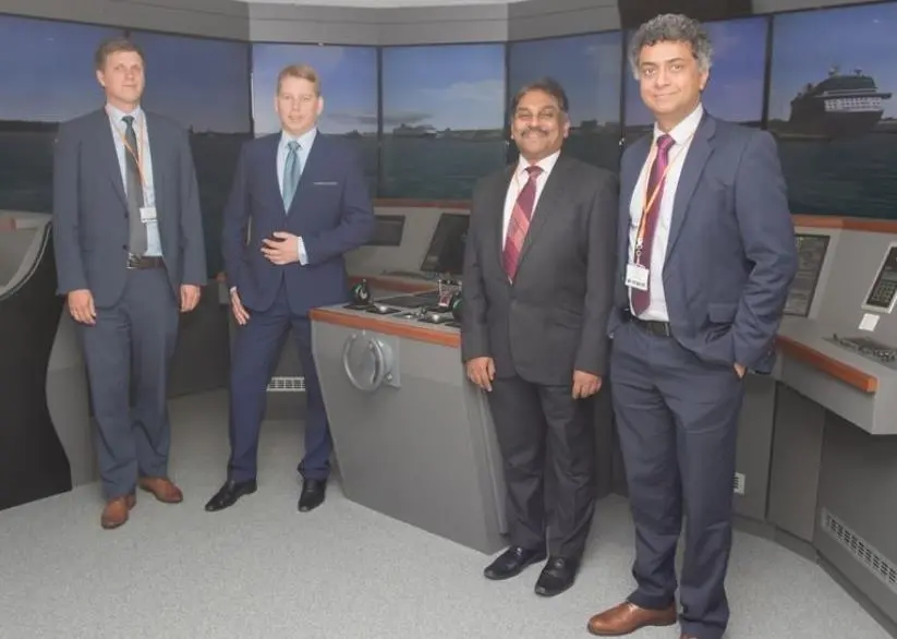 Lars Lippuner, Head of Commercial Operations, Warsash School of Maritime Science and Engineering; Alex Ponomarev, Area Sales Manager, Wärtsilä; Muhammad Shafique, Senior Lecturer, Warsash School of Maritime Science and Engineering; Syamantak Bha...