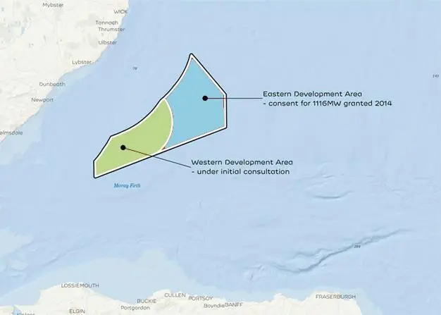 When completed, Moray Offshore East will be a 950MW offshore windfarm located in the Outer Moray Firth Photo: Moray Offshore East Ltd