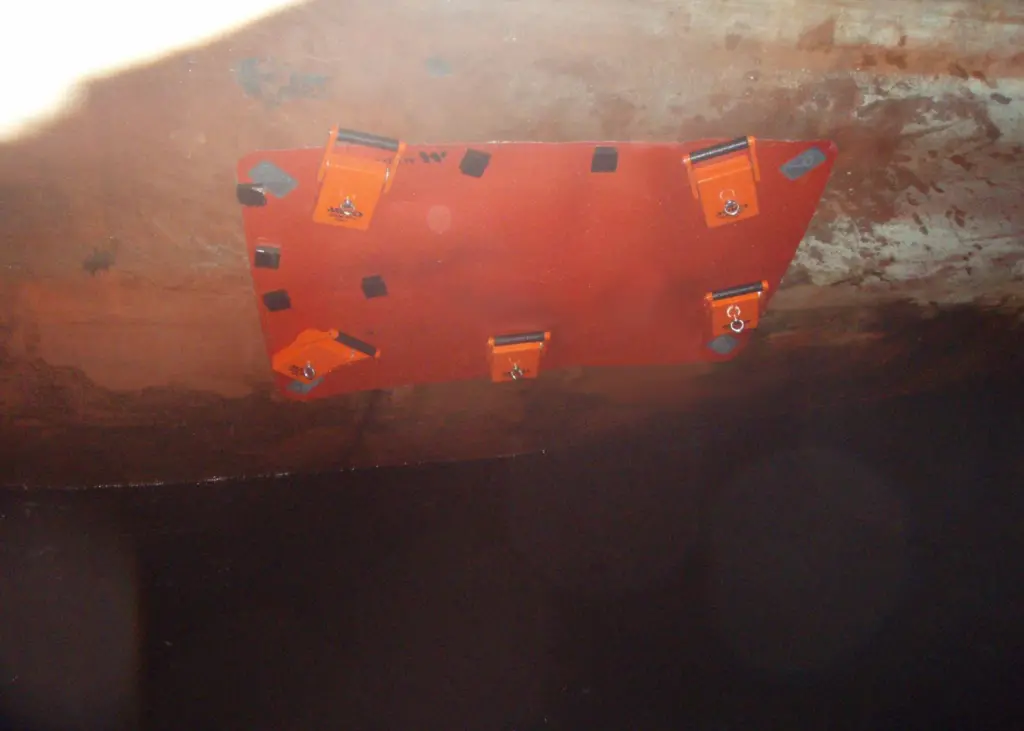 A Miko magnetic patch in use with additional magnets Photo: Miko