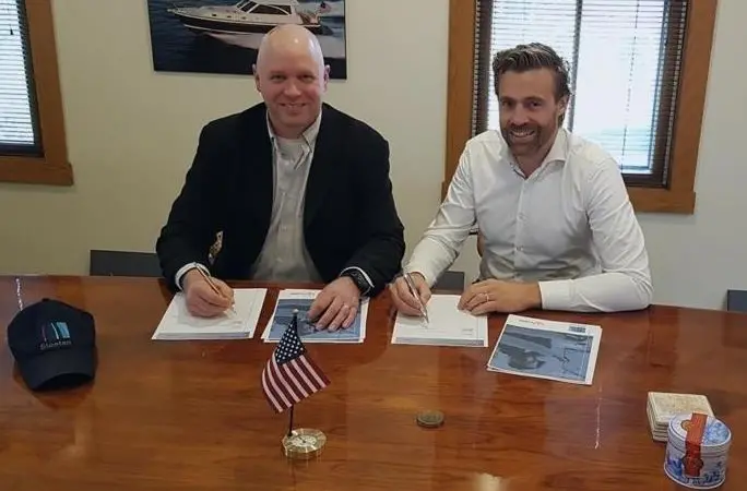 Glosten President Morgan Fanberg and C-Job CEO Basjan Faber