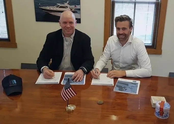 Glosten President Morgan Fanberg and C-Job CEO Basjan Faber