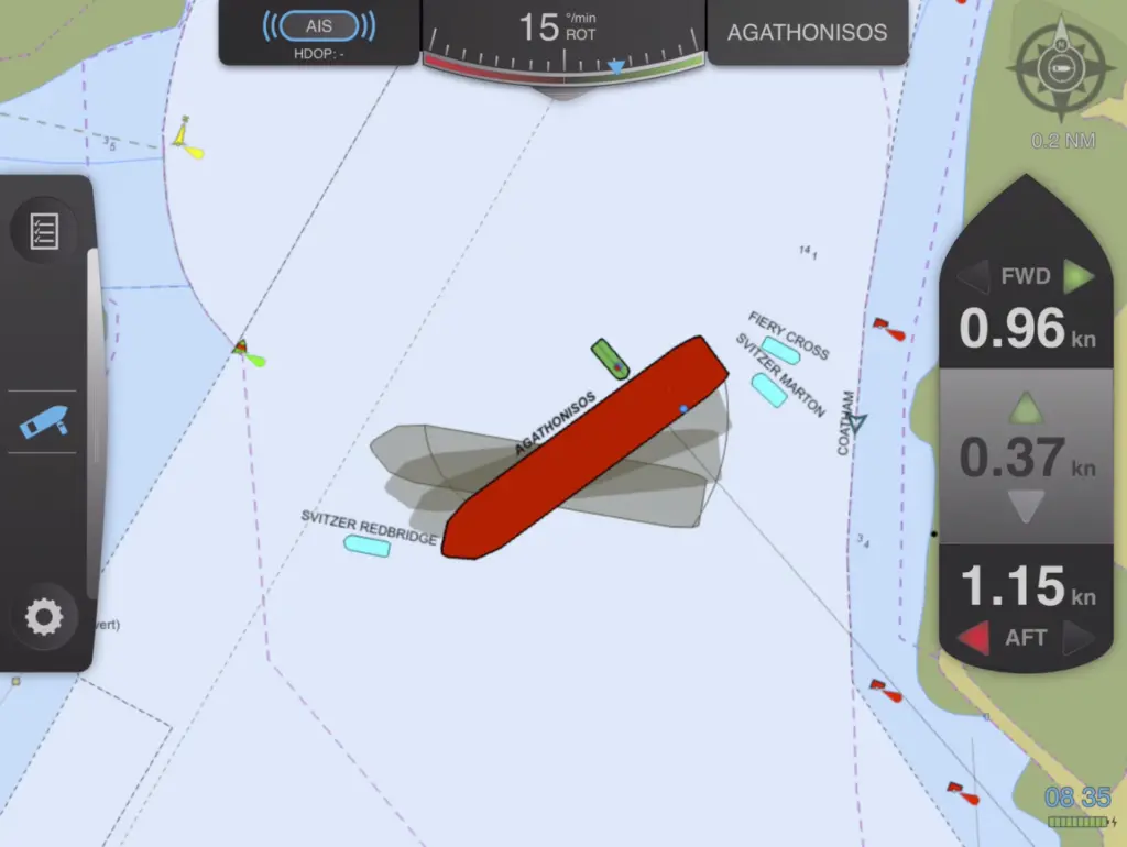 SafeTug displays positions of all tugs involved in an operation (Trelleborg)