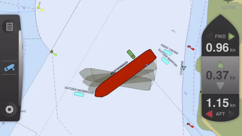 SafeTug displays positions of all tugs involved in an operation (Trelleborg)