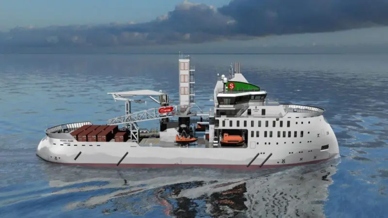 Bernhard Schulte’s new SOV will also have Uptime’s 30m motion compensated gangway.  Image: Uptime International